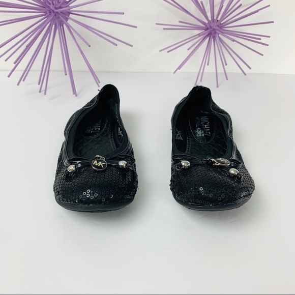 Michael Kors / Black Sequin Ballerina Flats - Picture 2 of 6